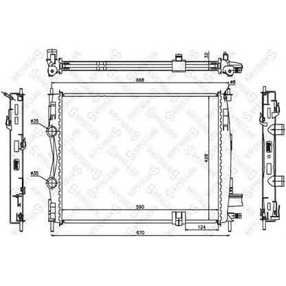 Foto Radiador, refrigeración del motor STELLOX 1026586SX