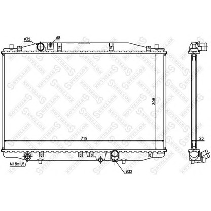 Photo Radiator, engine cooling STELLOX 1026673SX