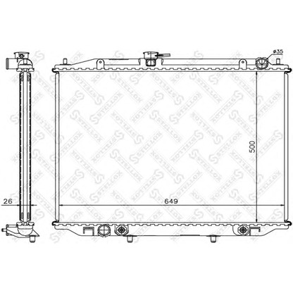 Foto Radiador, refrigeración del motor STELLOX 1026719SX