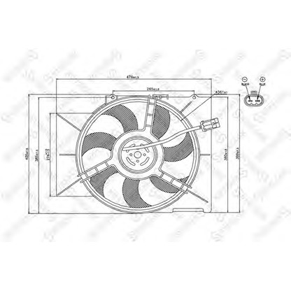 Photo Electric Motor, radiator fan STELLOX 2999306SX