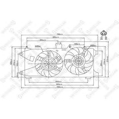 Photo Fan, radiator STELLOX 2999442SX