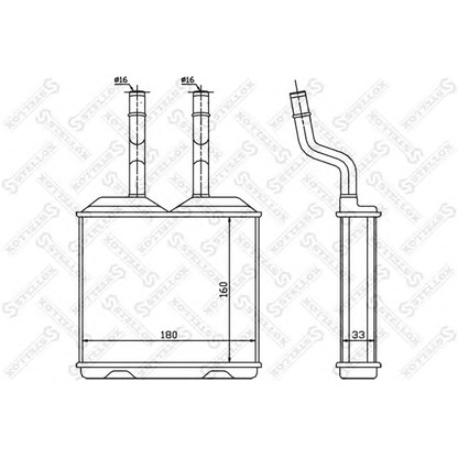 Photo Heat Exchanger, interior heating STELLOX 1035055SX