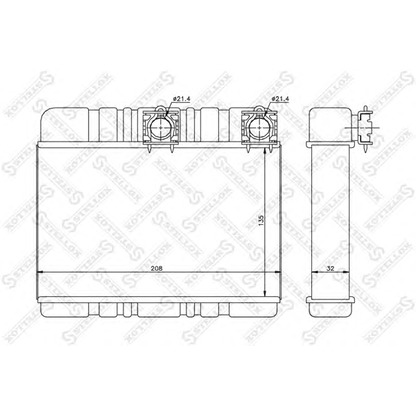 Photo Heat Exchanger, interior heating STELLOX 1035081SX