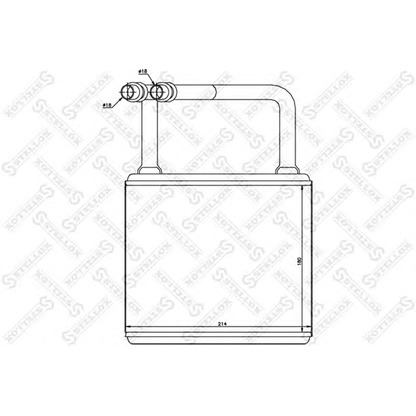 Photo Heat Exchanger, interior heating STELLOX 1035145SX