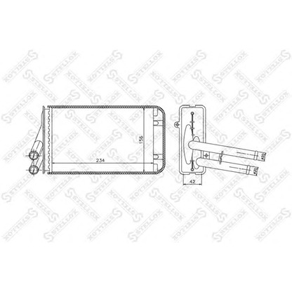 Photo Heat Exchanger, interior heating STELLOX 1035153SX