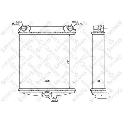 Photo Heat Exchanger, interior heating STELLOX 1035170SX