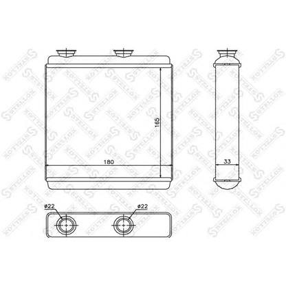 Photo Heat Exchanger, interior heating STELLOX 1035174SX