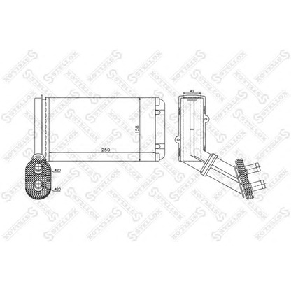 Photo Heat Exchanger, interior heating STELLOX 1035182SX