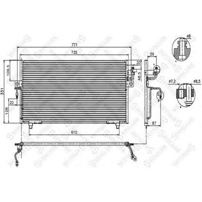 Photo Condenser, air conditioning STELLOX 1045018SX