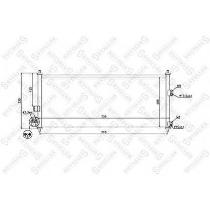 Photo Condenser, air conditioning STELLOX 1045032SX