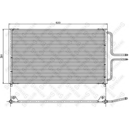 Photo Condenser, air conditioning STELLOX 1045050SX