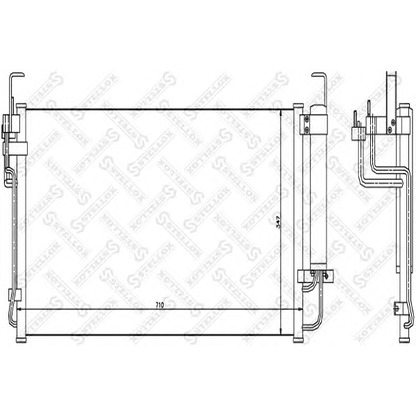 Photo Condenser, air conditioning STELLOX 1045107SX