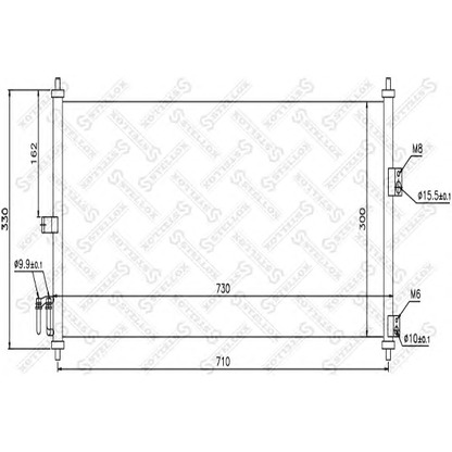 Photo Condenser, air conditioning STELLOX 1045170SX