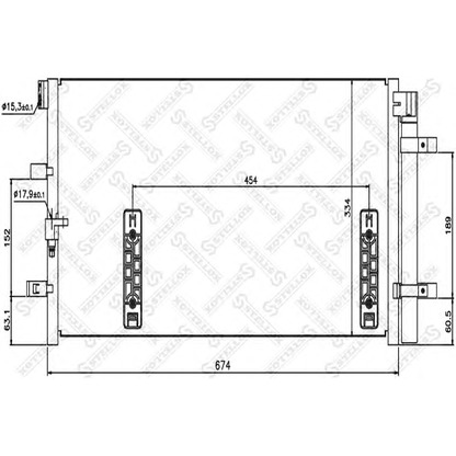 Photo Condenser, air conditioning STELLOX 1045181SX