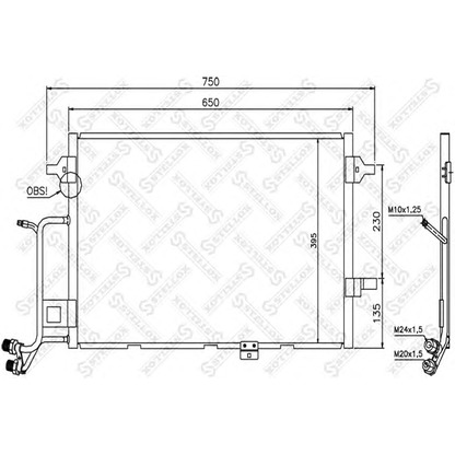 Photo Condenser, air conditioning STELLOX 1045204SX