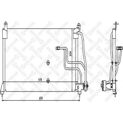 Photo Condenser, air conditioning STELLOX 1045296SX