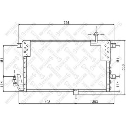 Photo Condenser, air conditioning STELLOX 1045316SX