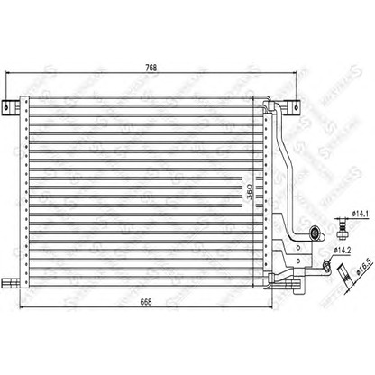 Photo Condenser, air conditioning STELLOX 1045336SX