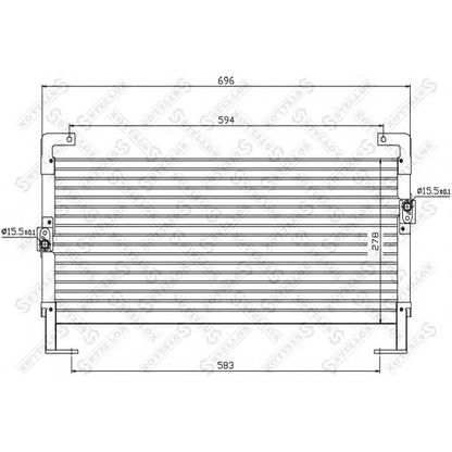 Photo Condenser, air conditioning STELLOX 1045371SX