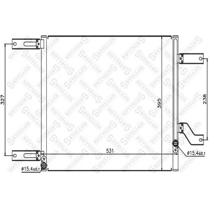 Photo Condenser, air conditioning STELLOX 1045393SX