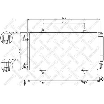 Photo Condenser, air conditioning STELLOX 1045411SX