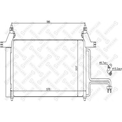 Photo Condenser, air conditioning STELLOX 1045417SX