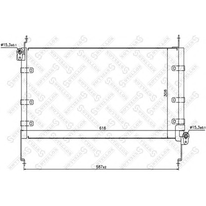 Photo Condenser, air conditioning STELLOX 1045423SX