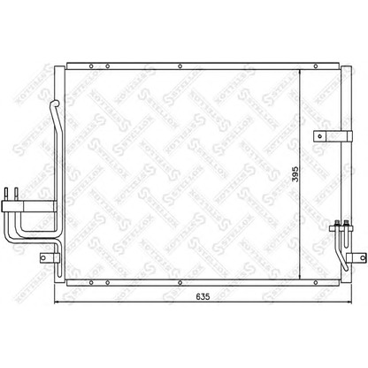 Photo Condenser, air conditioning STELLOX 1045442SX