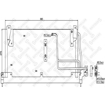 Photo Condenser, air conditioning STELLOX 1045487SX