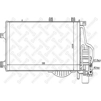 Photo Condenser, air conditioning STELLOX 1045488SX