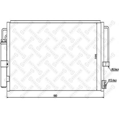 Photo Condenser, air conditioning STELLOX 1045524SX