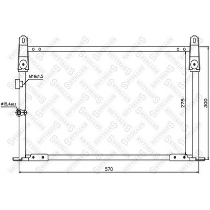 Photo Condenser, air conditioning STELLOX 1045535SX