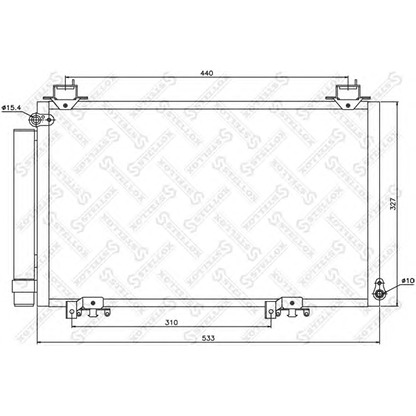 Photo Condenser, air conditioning STELLOX 1045538SX