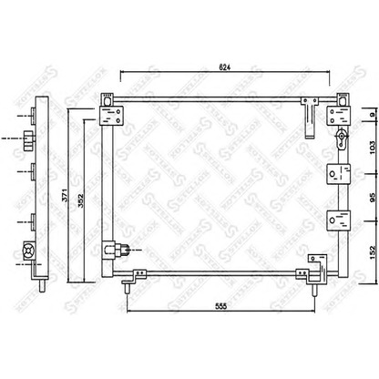 Photo Condenser, air conditioning STELLOX 1045558SX