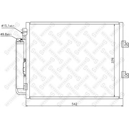 Photo Condenser, air conditioning STELLOX 1045651SX