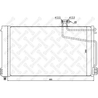 Photo Condenser, air conditioning STELLOX 1045691SX