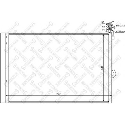 Photo Condenser, air conditioning STELLOX 1045736SX