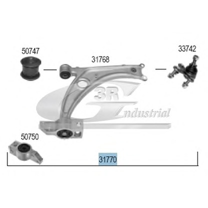 Фото Рычаг независимой подвески колеса, подвеска колеса 3RG 31770