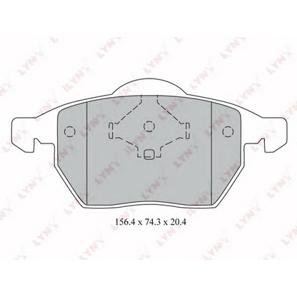 Photo Kit de plaquettes de frein, frein à disque LYNXauto BD1213