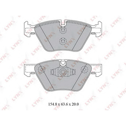 Photo Kit de plaquettes de frein, frein à disque LYNXauto BD1421