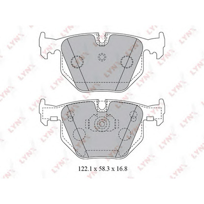 Photo Kit de plaquettes de frein, frein à disque LYNXauto BD1426