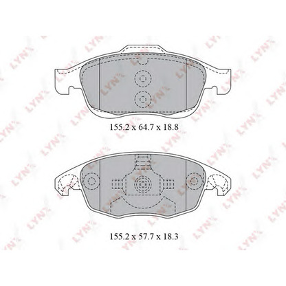 Photo Kit de plaquettes de frein, frein à disque LYNXauto BD2223