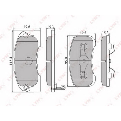 Photo Kit de plaquettes de frein, frein à disque LYNXauto BD2401