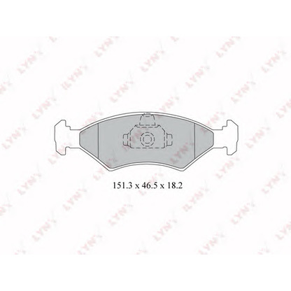 Photo Kit de plaquettes de frein, frein à disque LYNXauto BD3019