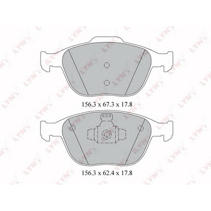 Фото Комплект тормозных колодок, дисковый тормоз LYNXauto BD3022