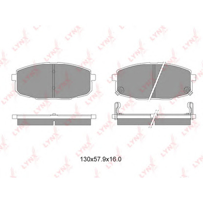 Photo Brake Pad Set, disc brake LYNXauto BD4404