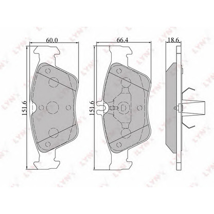 Foto Kit pastiglie freno, Freno a disco LYNXauto BD5302