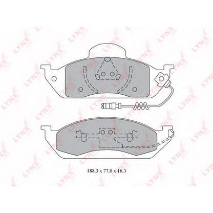 Photo Kit de plaquettes de frein, frein à disque LYNXauto BD5326