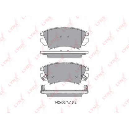 Photo Brake Pad Set, disc brake LYNXauto BD5927