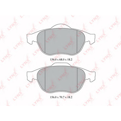 Photo Brake Pad Set, disc brake LYNXauto BD6312